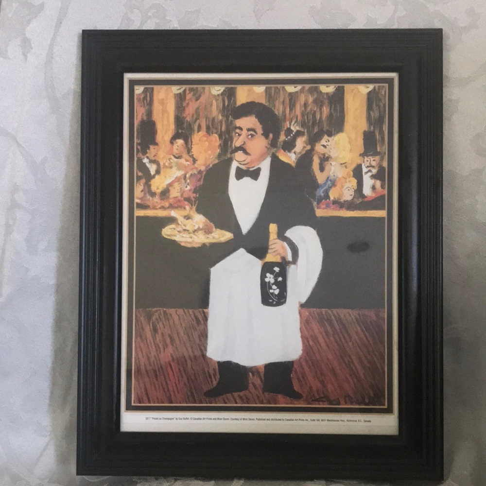 Guy Buffet print framed great for the kitchen